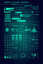 HUD UI for business app. Futuristic user interface. on Behance
