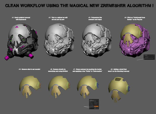 Zbrush 2019 ZRemeshe...