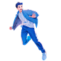 插画人物男生活泼