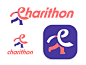 Charithon 标志 应用程序品牌 品牌标志 慈善字体设计 身份设计 字母 c 刻字 标志 标志设计 马拉松吉祥物 字母组合 丝带 跑步者 简单科技标志 排版