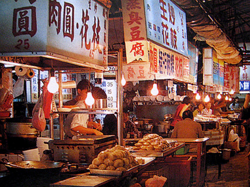 精彩的台湾观光夜市小吃