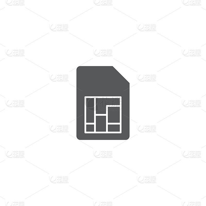 sim card vector icon concept, isolated on white ba