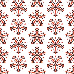 红色,花纹,抽象,多色的,华丽的,传统,波兰,壁纸,植物群,复古