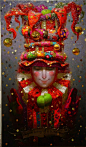 【俄国艺术家  Victor Nizovtsev  小丑主题系列插画】