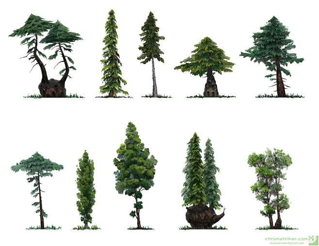 Tree Sketches, chromaTinker ! : PS CS5-花瓣网