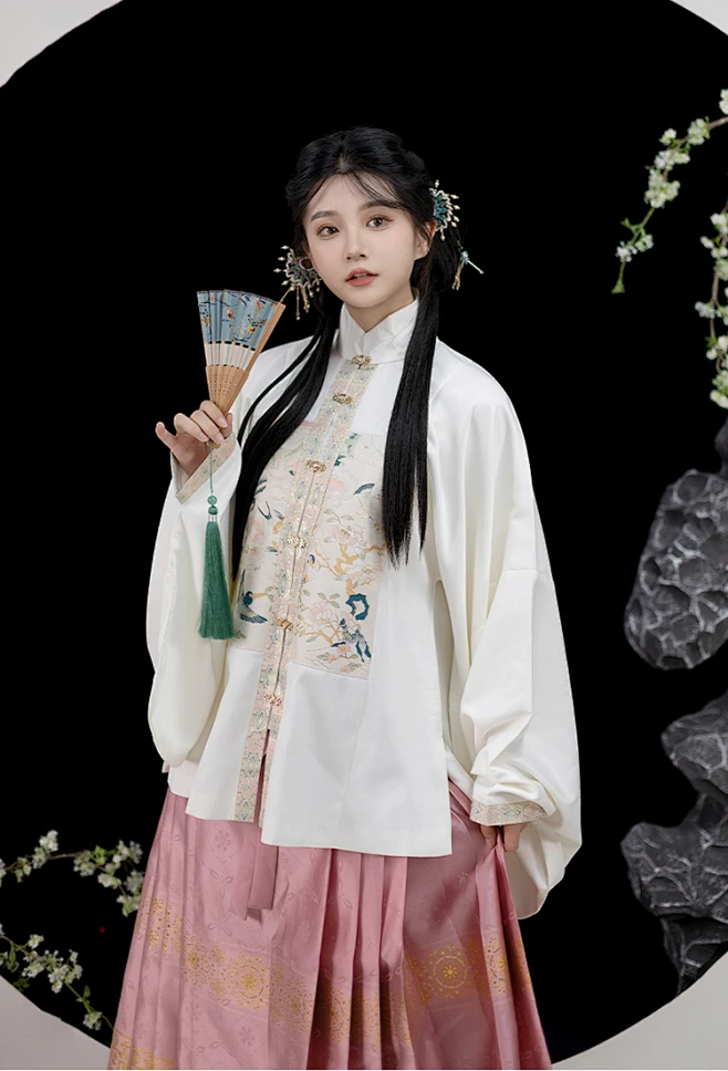 花朝记｜画堂春｜秋冬汉服｜织金妆花补子｜明制竖领对襟袄马面裙-淘宝网-花瓣网