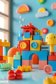 实心积木搭建类儿童玩具