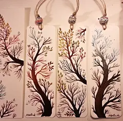 水彩书签/手工DIY/植物小插画/手绘原稿/ins人气画师德国Iraville作品集