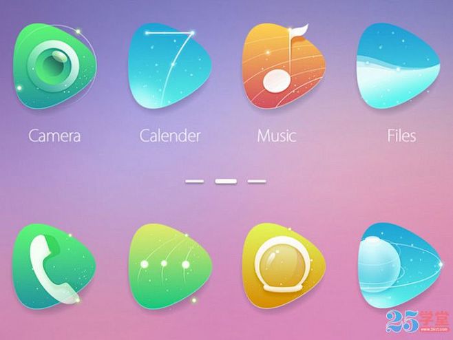 精美的手机APP图标主题界面设计