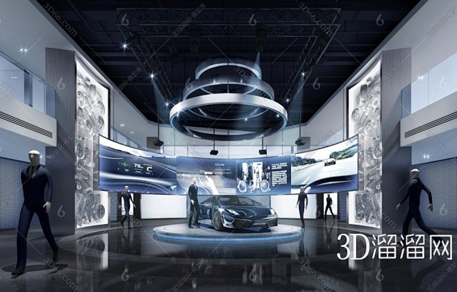 现代展厅3D模型下载