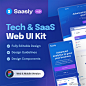 科技SaaS网站手机UI套件 Saasly – Website and Mobile UI Kit .figma