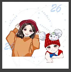 q版手绘头像卡通人物形象动漫设计情侣漫画真人照片画头像定制作-tmall.com天猫