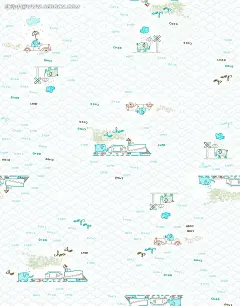 素雅大象小车背景图案eps|背景墙|背景图案|背景纹理|壁纸|黑白图案|花纹背景图案|几何背景图案|几何元素|连续花纹|矢量素材|矢量图案|装饰画