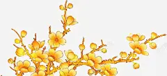 金色梅花十字绣 创意素材