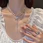 Aesthetic Accessories Necklace | Multi Layer Necklace Aesthetic - New Crystal - Aliexpress