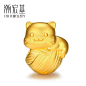 潮宏基 毛线猫 黄金串珠足金转运珠3D硬金女-tmall.com天猫