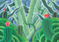 Luscious greens, pastel blues and pops of reds and pinks fill this gorgeous succulent-inspired print by Saskia Pomeroy for our current edition of Wrap magazine. Entitled ‘Macro Jungle’, Saskia told us she wanted 'to try and capture the plumpness and...