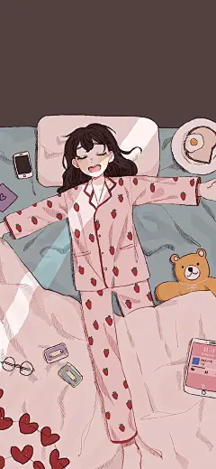 手机壁纸-睡大觉