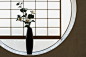 日式风格的美容院窗子图片图片