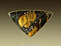 #收藏秀# 一组以自然为灵感的珐琅珠宝，采用18克、22k黄金。larissa设计。 ​​​​