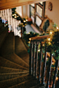 圣诞灯饰 #楼梯#