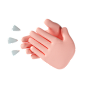 Clapping hands 3D Illustration