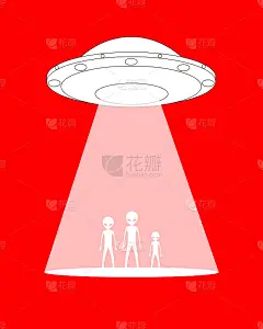 外星人家庭和UFO海报