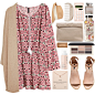 A fashion look from August 2015 featuring long v neck dress, beige cardigan and H&M. Browse and shop related looks.