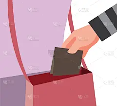 女孩,钱包,掏包,安全,汽车,面具,残酷的,包,偷盗