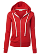 MBJ Womens Active Soft Zip Up Fleece Hoodie Sweater Jacket at Amazon Women’s Clothing store: