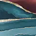 Shimmering teal and brown watercolor background 