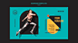 Sporty woman running banner template