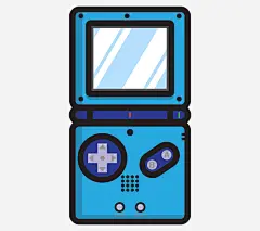 数次爱蓝色游戏机图免抠素材_新图网 https://ixintu.com 创意 卡通手绘 打游戏 水彩 游戏机 玩具 蓝色