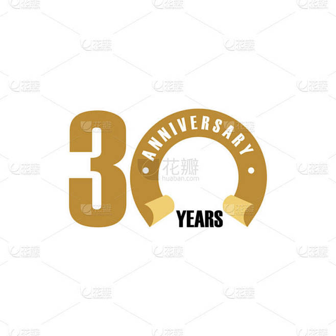 30周年矢量模板设计图解