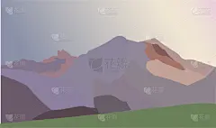 地形,山脉,户外,黎明,夜晚,夏天,轮廓,式样,自然美,日落
