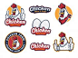 Fried chicken restaurant logo template Premium Vector | Premium Vector #Freepik #vector #logo #food #business #template