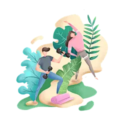 运动设计插画免抠元素