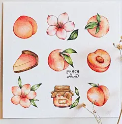 适合秋天画的水彩细腻日常小物件，快画进手帐本里吧