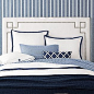 Border Frame Duvet Cover & Shams – Navy | Serena & Lily: 