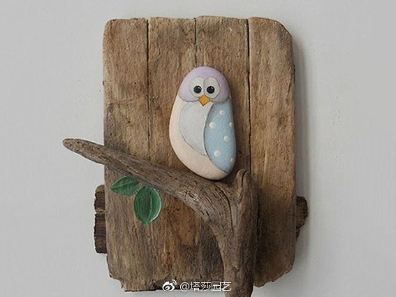 #园艺DIY# 涂涂画画，石头就有了活力...