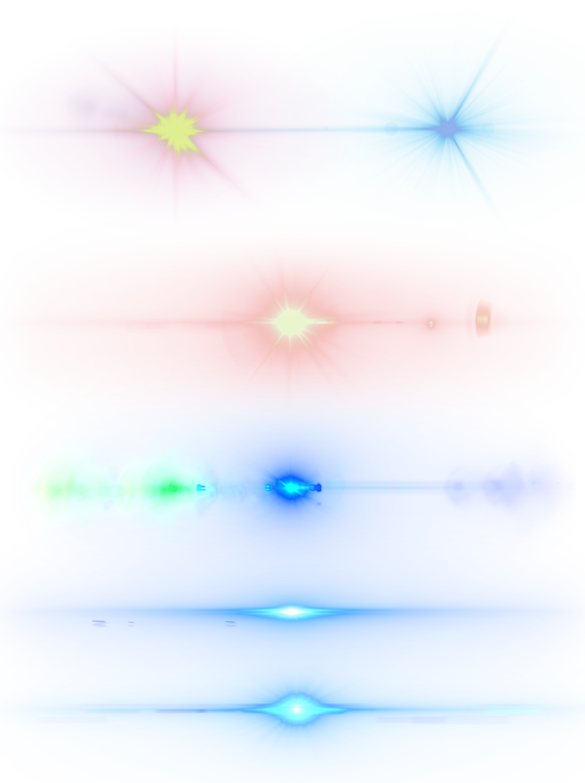 彩色光效光晕星光点光炫光高光射线元素