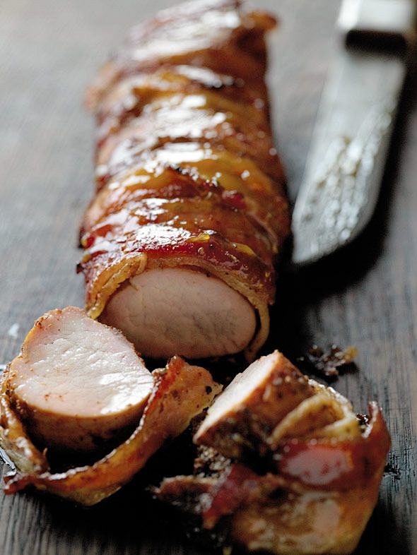 Bacon-Wrapped Pork T...