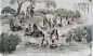 李光哲朝鲜民俗画 ——《江边洗发的女子们》