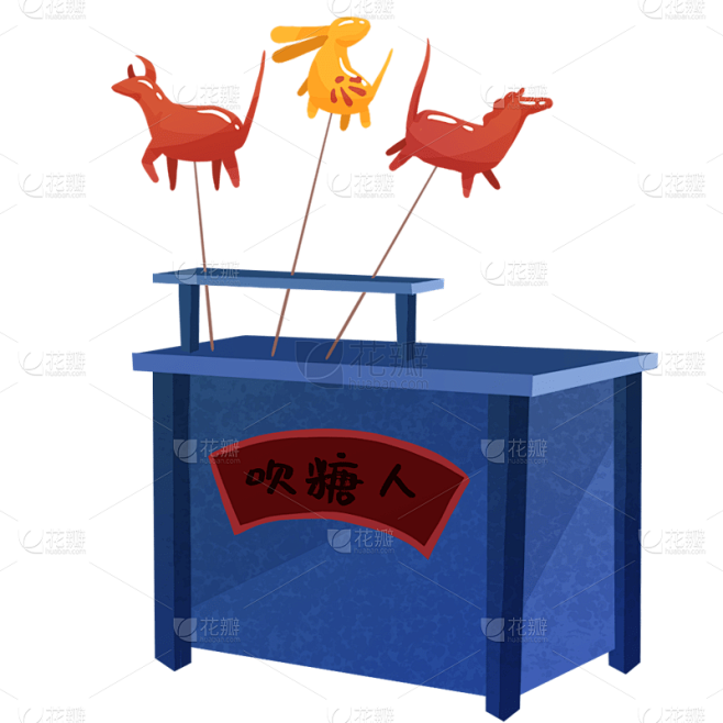 手绘肌理-美食元素贴纸-糖人4