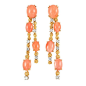 GILBERT ALBERT Coral Diamond Gold Earrings@北坤人素材