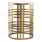 InnerSpace Luxury Products - Weave Metal Barrel End Table - Side Tables And End Tables