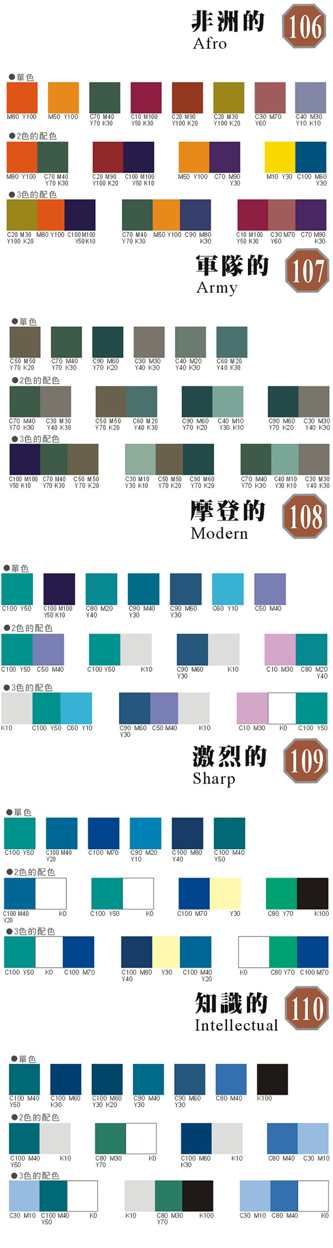 配色分类字典