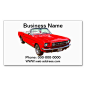 Red 1965 Ford Mustang Convertible Double-Sided Standard Business Cards (Pack Of 100)