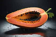 新鲜牛奶木瓜摄影图