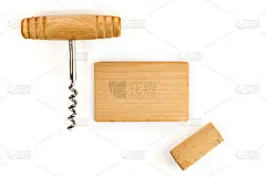 空白木质名片与塞钻和塞